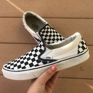 Checkerboard Slip on Vans